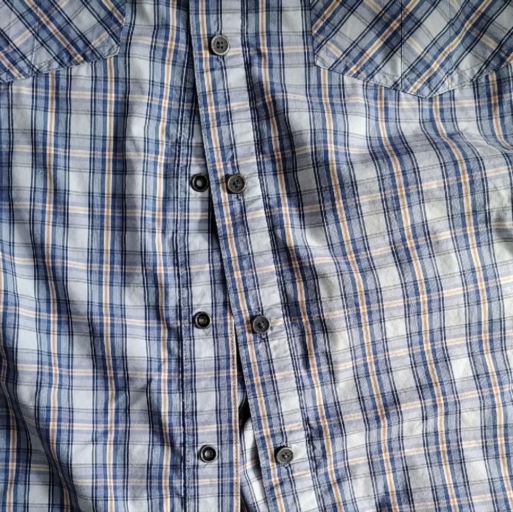 2 in Lot Eddie Bauer// 5/11 Tactical Plaid Button-Down Button Down Shirt Sz L - Picture 7 of 10